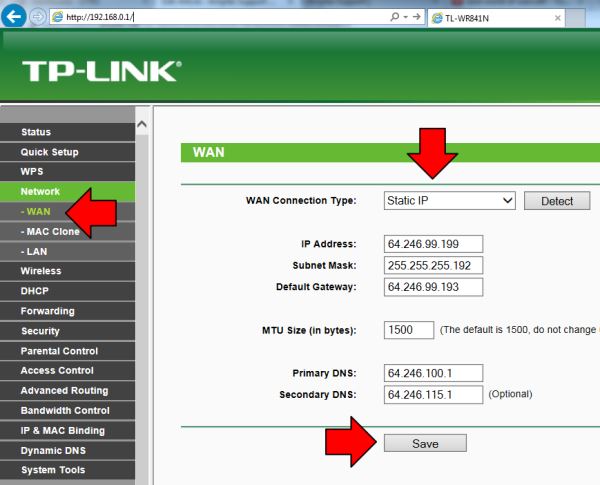 tp link router default ip