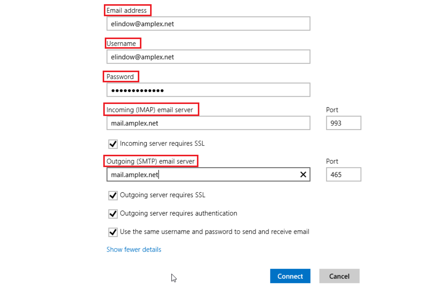 Windows 8 Mail App E-mail Setup | Amplex SupportAmplex Support